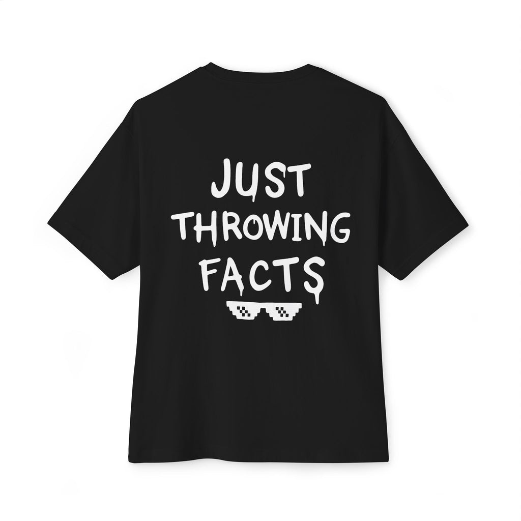 JUST THROWING FACTS BLACK TEE
